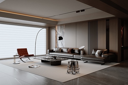 Modern Italian Living Room 3d model