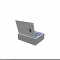 Industrial Electrical Equipment Metal Enclosure With Open Lid And Socket Components