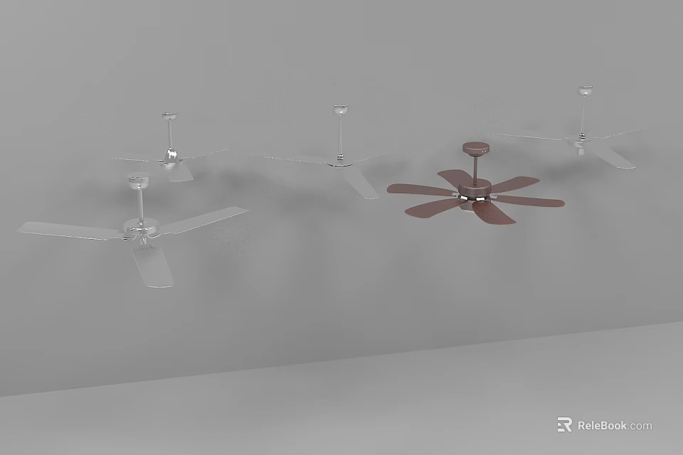 Modern Air Conditioning Fans with Stylish Designs and Multiple Colors for Interior Use 3d model 