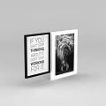 Tech Exhibition Hall Display With Inspirational Quote And Vintage Train Photo Frames