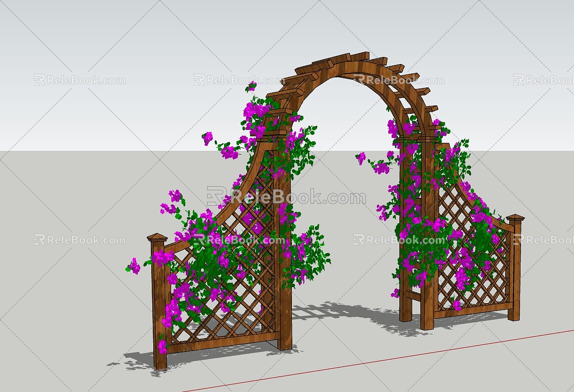 Modern Gate Garden Door 3d model