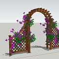 Modern Gate Garden Door 3d model