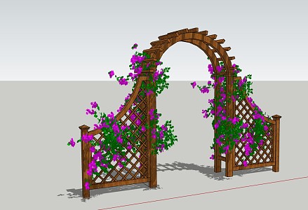 Modern Gate Garden Door 3d model