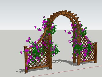 Modern Gate Garden Door 3d model