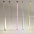 Colorful LED Light Tubes In Various Hues Arranged For Decorative Use