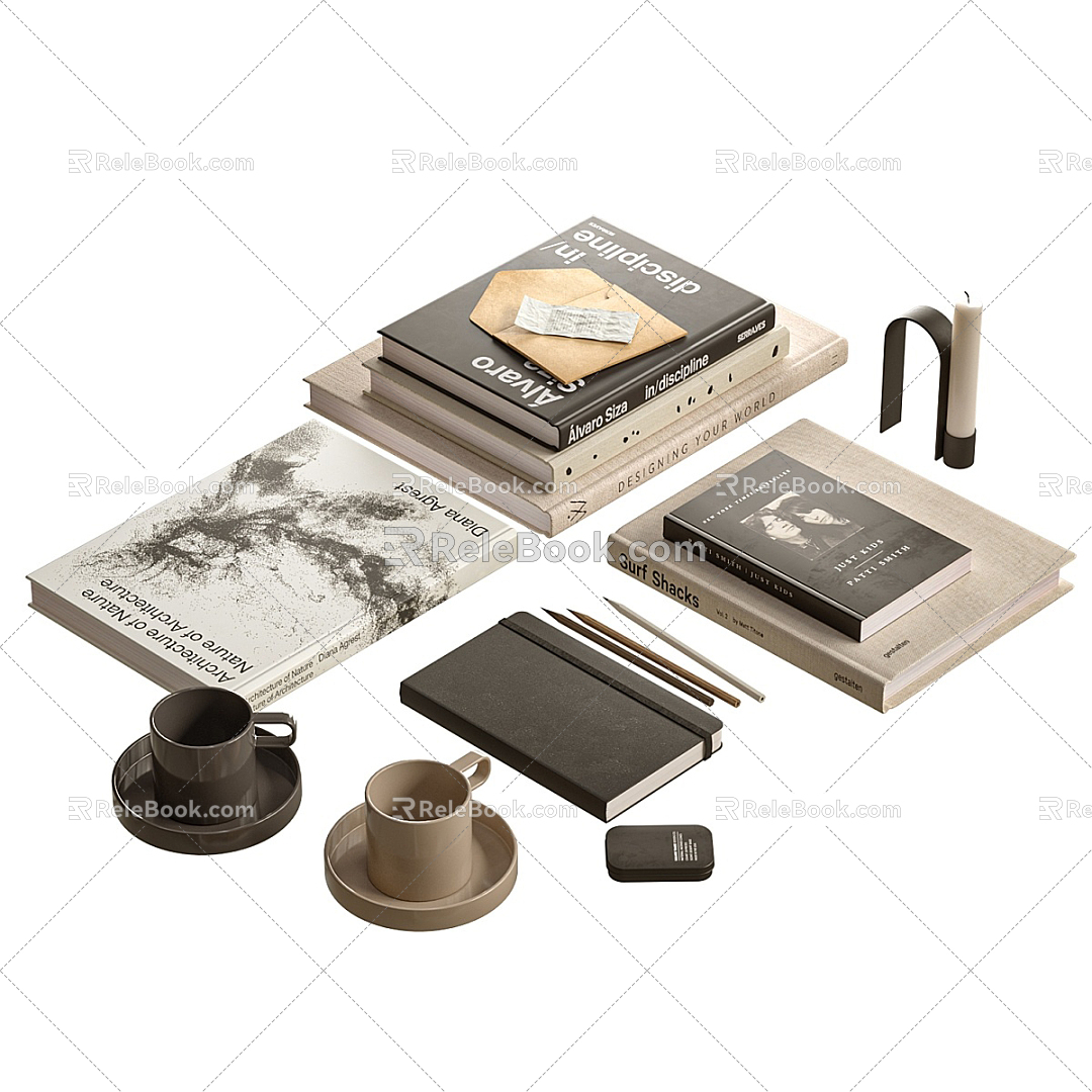 Modern Book Book Ornaments 3d model