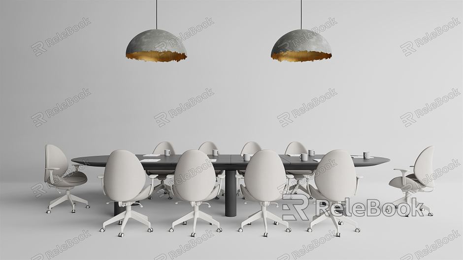 Modern meeting table and chair simple meeting table and chair combination model