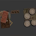 Vintage Household Items Including Wooden Barrels Boxes Old Suitcase Small Table And Photo Frame