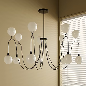 Modern medieval chandelier 3d model