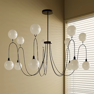 Modern medieval chandelier 3d model