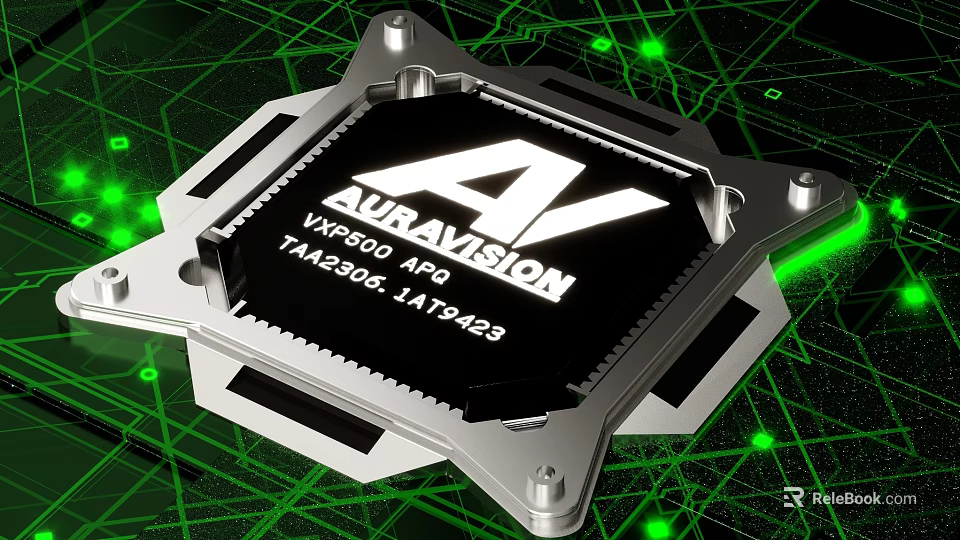 Mobile Digital APU Processor Auravision VXP4200 With Advanced Chip Structure And Green Tech Lighting 3d model 
