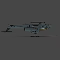 Military Attack Helicopter with Rotor Weapon Mounts Gray Number 16 Cockpit for Combat Operations