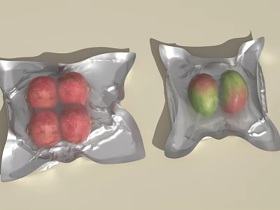 Pomegranate Mango Vacuum Packed Fruit 3d model