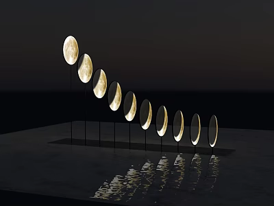 moon luminous device 3d model