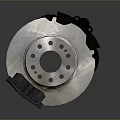 High Performance Car Brake System With Disc Rotor And Pads 3d model