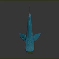 Majestic Whale Shark Aquatic Animal With Blue Body White Spots And Green Teeth