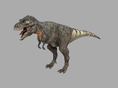 Detailed Tyrannosaurus Rex Dinosaur Figure With Open Jaw And Textured Skin 3d model