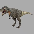 Detailed Tyrannosaurus Rex Dinosaur Figure With Open Jaw And Textured Skin