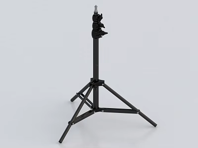 Black Commercial Tripod Stand With Adjustable Legs For Stable Photography Support 3d model