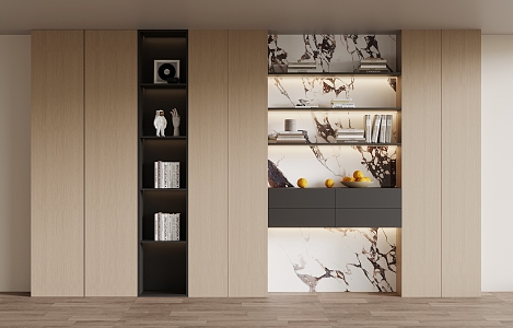 Modern bookcase 3d model