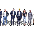 Group of People From Different Professions Standing Together With Formal And Casual Attire