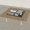 Modern coffee table square 3d model