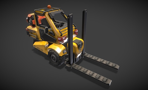 Forklift Cartoon Forklift Style Forklift Low Poly Forklift Cartoon Car Agricultural Vehicle 3d model