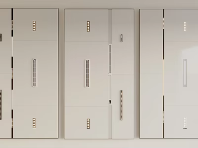 Modern White Ceiling Panels With Geometric Details Slots And Rectangular Openings 3d model