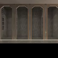 Luxurious SPA Sauna Corridor With Gray Marble Walls Red Maple Tree And Modern Lantern Decor