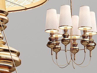 Jianou chandelier metal multi-head chandelier 3d model