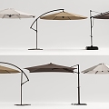 Modern parasol parasol combination 3d model