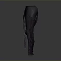 Stylish Black Leather Pants With Knee Pads For Daily Wear And Protection