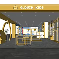G.DUCK KIDS Children's Clothing Store Interior With Kids Fashion Displays And Yellow Theme