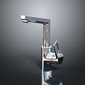 Futuristic Silver Robot Character With Mechanical Creature On Reflective Surface 3d model