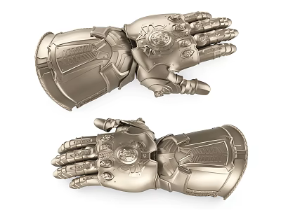 Smart Machine Glove Featuring Metallic Mechanical Structure And Intricate Design 3d model