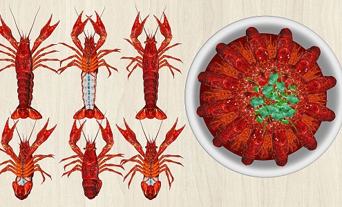 Modern Lobster Thirteen Fragrance Crayfish 3d model