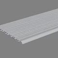 Linear Silver Polished Metal Strips For Industrial Construction Applications 3d model