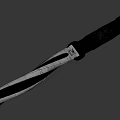High Quality Twisted Blade Knife With Black Handle And Stainless Steel Body