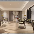 Modern reception area Vocal exchange area 3d model