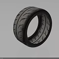 Car Tire Automotive Part With Durable Tread Pattern And Rubber Construction 3d model
