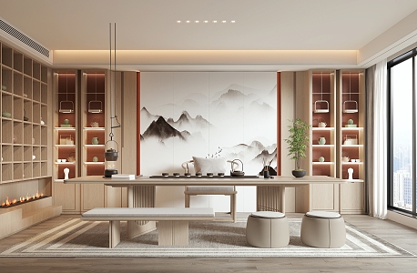 New Chinese Tea Room 3d model