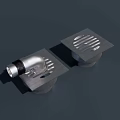 Heavy Duty Metal Pipe Fittings With Square Base And Curved Design Elements