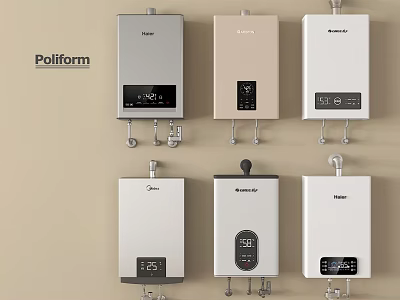 Poliform Modern Stylish Water Heaters As Kitchen Appliances With Diverse Designs 3d model