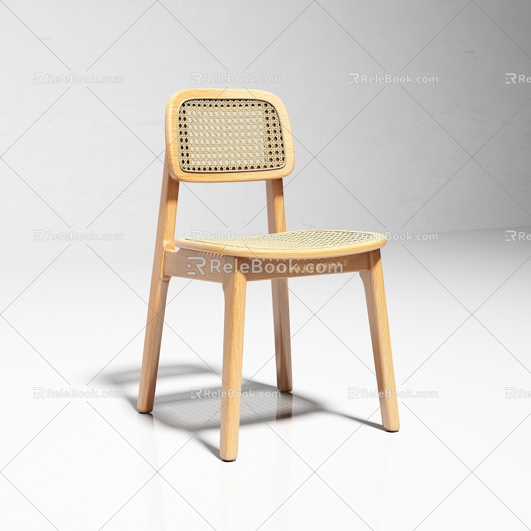 Nordic Beech Dining Chair 3d model