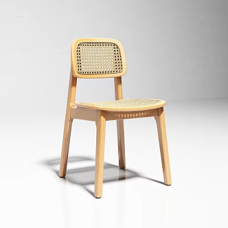 Nordic Beech Dining Chair 3d model