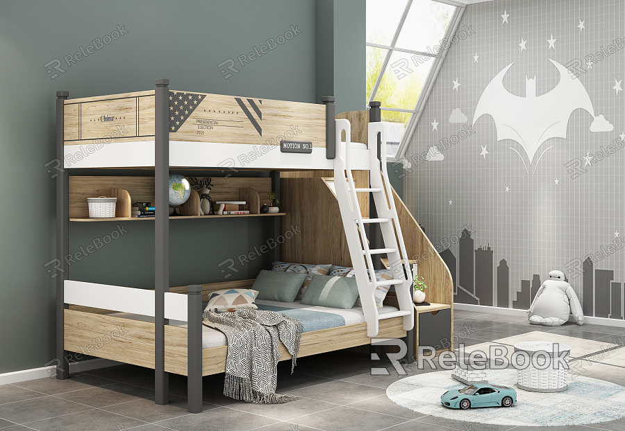 Nordic Bed Teenagers Bed High and Low Bed model