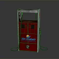 Red Novvair Industrial Lube Oil Storage Equipment With Metal Frame And Cabinets