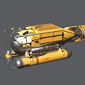 Yellow Submersible U 8012 With Metal Structure And Buoyancy Tanks Design