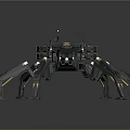 Futuristic Mechanical Spider 3D Model With Glowing Legs And Metallic Structure 3d model