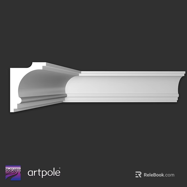 White Architectural Decorative Molding With Classic Detailed Design For Interior Decoration 3d model 